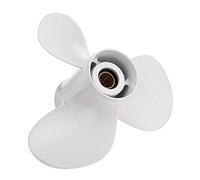 QASULER 663-45958-01-EL Elica fuoribordo Marina 11 1/4 X 14 in Alluminio, for, 25-60 HP Accessorio fuoribordo Bianco a 3 Pale Elica per Motore di Barca