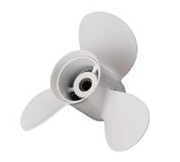 QASULER 664-45949-02-EL fuoribordo for Barche Marine 9 7/8 X 13 in Lega di Alluminio, for, Rotazione a Destra 20-30HP 3 Pale Bianco Elica per Motore di Barca