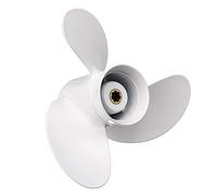 QASULER 6G1-45943-00-EL 8 1/2 X 8 1/2 Elica fuoribordo for Barche in Lega di Alluminio, for, 6-8HP Bianco 7 Denti scanalati 3 Pale R Rotazione Elica per Motore di Barca