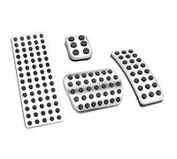 QASULER Accessori for copertura pedale freno carburante for auto for Mercedes Benz, for ABR Classe CLA GLA GLE ML AMG W176 W177 W164 W245 W246 W166 W169 Copri pedale freno auto(Footrest AT 4pcs)