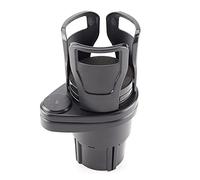 QASULER Accessori for il pranzo dell'auto Forniture for auto universale Portabicchieri doppio Occhiali da sole Organizzatore del telefono Portabottiglie Portabicchieri nella console centrale(Schwarz)
