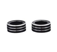 QASULER Accessori interni Audio Stereo Volume Controllo Manopola Pulsante Anello Decorazione Copertura Car Styling, for VW, for, Mk2 2019 2018 Modanatura per bocchette di ventilazione auto(Schwarz)