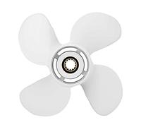 QASULER Accessorio fuoribordo Elica 10 5/8x12 RH a 4 Pale in Lega di Alluminio, for, Scatola Ingranaggi 25-60HP Outbord 3-1/2in Elica per Barche