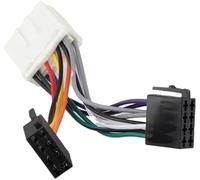 QASULER Adattatore cavo di conversione stereo per auto, per cablaggio | radio per Mitsubishi a Iso 16 pin 12 V nero Abs