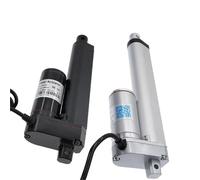 QASULER Attuatore lineare elettrico 150mm 200mm 12v 24v Corsa motore elettrico lineare 100/200/300/500/750/800/900/1100/1300/1500n motor de torno(24v 300n 35mm S Black 150mm)