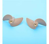 QASULER Barca del Rc M3 Pagaia a Due Pale con Filettatura 2 Pale Elica for Barca in Nylon Elica inversa positiva Filettatura M3 Albero dell'elica Elica per Motore di Barca(D42mm Postive 003)