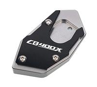 QASULER Barra di protezione for moto sotto la protezione del motore Cavalletto Supporto di parcheggio Copertura della griglia del radiatore CB400X 400X Piastra paramotore per moto(Titanium)