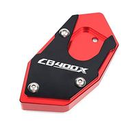 QASULER Barra di protezione for moto sotto la protezione del motore Cavalletto Supporto di parcheggio Copertura della griglia del radiatore CB400X 400X Piastra paramotore per moto(Rot)