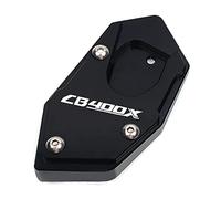 QASULER Barra di protezione for moto sotto la protezione del motore Cavalletto Supporto di parcheggio Copertura della griglia del radiatore CB400X 400X Piastra paramotore per moto(Black 1)