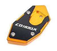 QASULER Barra di protezione for moto sotto la protezione del motore Cavalletto Supporto di parcheggio Copertura della griglia del radiatore CB400X 400X Piastra paramotore per moto(Gold)