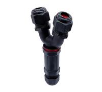 QASULER Connettore for cavi tipo Y, 2 pin, 3 pin, 4 pin, 5 pin, connettore for cavo impermeabile, connettori a manicotto pressacavo IP68, connettore a T rapido a 3 vie connettore elettrico esterno(Y-5