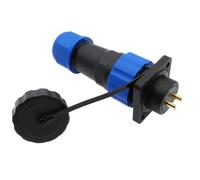 QASULER Connettore impermeabile dritto Sp20 con flangia, presa 2/3/4/5/6/7/8/9/10/12/14 pin, connettore for cavo IP68 connettore elettrico esterno(9 Pin)