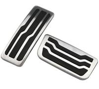 QASULER Copertura del pedale freno dell'auto, for Ford, Everest Ranger 2015-2021 MT AT Accessori Pedali in acciaio inossidabile Acceleratore Carburante Set di copri pedali per auto(BLACK AT pedal)
