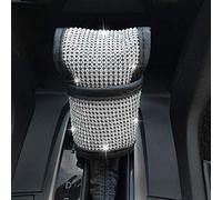QASULER Copri cambio auto con strass e cristalli, supporto for la vita, cuscino for il collo, coprivolante, set di accessori for auto con diamanti e cristalli
