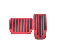 QASULER Copri pedali auto, for Tesla, for modello, 3 Y 2021 2022 Accessori in lega di alluminio Acceleratore Freno Pedale Copertura pedale Protezione per pedali auto(Black 2PCS-RED-M3 MY)