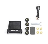 QASULER di monitoraggio della pressione dei pneumatici for auto TPMS a energia solare con display LCD digitale, sensori esterni, for VW, SUV, avviso temperatura Sensore di pressione dei pneumatici