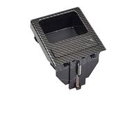 QASULER Doppio foro Car Styling Console centrale anteriore Scatola portamonete + portabicchieri, for BMW, Serie E46 1999-2006 51168217953 Portabicchieri nella console centrale(Carbon Storage Box)
