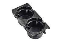 QASULER Doppio foro Car Styling Console centrale anteriore Scatola portamonete + portabicchieri, for BMW, Serie E46 1999-2006 51168217953 Portabicchieri nella console centrale(Carbon Cup Holder)