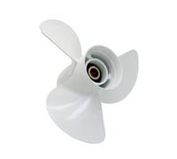 QASULER Elica fuoribordo 6E0-45941-01-El 7 1/2X8-Ba, for, Lega di plastica 4Hp-6Hp 3 Pale Nere 9 Denti scanalati Elica per Motore di Barca