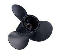 QASULER Elica fuoribordo for Barche 10 1/4 X 12, for Suzuki, 20-30HP 58100-96430-019 Elica Marina in Lega di Alluminio Nera con 10 Denti scanalati Elica per Motore di Barca