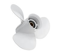 QASULER Elica fuoribordo for Barche 11 1/2 X 13, for, 25-60HP 663-45974-02-98 Elica Marina in Alluminio Bianco 13 Denti scanalati a 3 Pale Elica per Motore di Barca