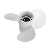 QASULER Elica fuoribordo for Barche 11 1/4 X 14, for, 25-60HP 663-45958-01-EL Marina 13 Denti scanalati in Alluminio Bianco Elica per Barche
