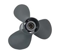 QASULER Elica fuoribordo for Barche 35-60HP 11 3/8X12 P Grigia 3 Pale 13 Denti scanalati Parti Marine Elica per Barche