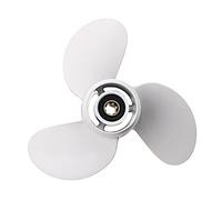 QASULER Elica fuoribordo for Barche 8 1/2 X 8 1/2, for, 6-8HP 6G1-45941-00-EL Eliche Marine in Lega di Alluminio 3 Pale 7 Denti scanalati Elica per Motore di Barca