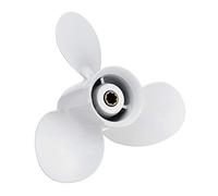 QASULER Elica fuoribordo for Barche 9 1/4 X 12 in Alluminio, for, 9.9-15HP 683-45941-00-EL Elica Marina Bianca a 8 Denti scanalati a 3 Pale Elica per Motore di Barca