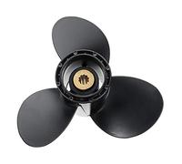 QASULER Elica fuoribordo for Barche in Alluminio, for Suzuki, 9,9-15 HP 9 1/4 X 11 Lega di Alluminio Nera 3 Pale 10 Denti scanalati 58100-93743-019 Elica per Motore di Barca