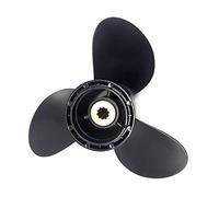 QASULER Elica fuoribordo for Barche in Alluminio, for Suzuki, 9.9-15HP Nero 3 Pale 10 Denti scanalati 1/4 X 11 2020 Elica per Barche