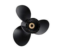 QASULER Elica fuoribordo for Barche in Alluminio Nero, for Suzuki, 9,9-15HP Nero 3 Pale 10 Denti scanalati 9 1/4 X 11 Elica per Motore di Barca