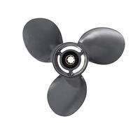 QASULER Elica fuoribordo for Barche Marine 9 1/4 X10 1/2 8-20HP Lega di Alluminio Grigia 3 Lame 8 Denti scanalati 58130-ZV4-010AH Elica per Motore di Barca
