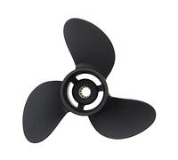 QASULER Elica fuoribordo Marina 7,8 X 9'', for Tohatsu, for Nissan 4-6HP 369B645181 / 48-812951A02 Nera in Lega di Alluminio Elica per Barche