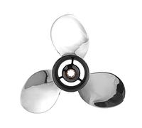 QASULER Elica in Acciaio Inossidabile for Motore for Barche 9 1/4X11-J, for, Motore fuoribordo 9,9 HP 15 HP 9 1/4 X 11 -J 63V-45943-10-00 63V-4594 Elica per Motore di Barca