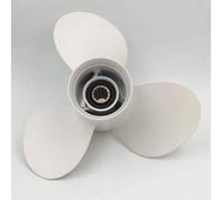 QASULER Elica Marina 11 1/8 X 13 fuoribordo for Barche, for 25-60HP 69W-45945-00-EL Alluminio Bianco 3 Pale 13 Denti scanalati Elica per Motore di Barca