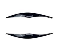 QASULER Fari for auto Sopracciglia Palpebre Copertura Ciglia Adesivi for luci testa, for, for Serie 3 E90 E91 320I 330I 2005-2012 Adesivo per fari(Glossy Black)