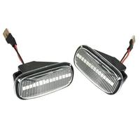 QASULER for CRV, Accord, Civic, Jazz, Fit Stream Integra DC5 Ricambi Auto Lampada di Posizione Laterale LED dinamico Indicatore di direzione per Auto(Black Dynamic Crystal)