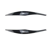 QASULER for, for, for Serie 3 E90 E91 2 pezzi ABS Gloss Black Faro Sopracciglia Palpebra 2005 2006 2007 2008 2009 2010 2011 Berlina Touring Adesivo per fari(Carbon Look)