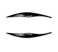 QASULER for, for Serie 3 E90 E91 320I 330I 2005-2012 Faro anteriore Guarnizione Striscia Sopracciglio Copertura Trim Adesivo Adesivo per fari(Glossy Black)