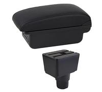 QASULER For Ford, Ecosport, 2018-2021 Box bracciolo auto Dettagli interni Retrofit Scatola portaoggetti centrale Accessori console Bracciolo per auto(BLACK C1 Black Line)