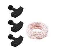 QASULER For LUSQI, Corda di avviamento a strappo da 10 metri 3mm con maniglia 0/1/2/3pc Tosaerba Motosega Trimmer Edger Parte del motore Interruttore della maniglia dell'acceleratore(With 3PC Handle)