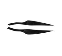 QASULER For Serie 3 E90 E91 2005-2008 Berlina Touring Nero Lucido Faro Anteriore Sopracciglio Palpebra Decorazione Adesivo Copertura ABS Adesivo per fari