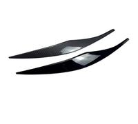 QASULER For Serie 3 E90 E91 320i 330i 2005-2012 Fari auto Sopracciglia Palpebre Copertura Ciglia Adesivi Fari Accessori di rifinitura Adesivo per fari(ABS carbon fiber)