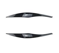 QASULER For Serie 3 E90 E91 320I 330I 2005-2012, striscia di guarnizione for faro anteriore, adesivo for sopracciglia, nero lucido Adesivo per fari(Carbon Fibre)