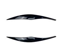 QASULER For Serie 3 E90 E91 320i 330i Berlina Touring Nero Lucido Fari Auto Sopracciglia Palpebre Sopracciglia Palpebre Palpebre 2005-2012 Adesivo per fari(Gloss Black)