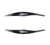 QASULER For Serie 3 E90 E91 320i 330i Berlina Touring Nero Lucido Fari Auto Sopracciglia Palpebre Sopracciglia Palpebre Palpebre 2005-2012 Adesivo per fari(Carbon Fiber)