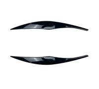 QASULER For Serie 3 E90 E91 320i 330i Sopracciglia for fari Sedan Touring 2005 2006 2007 2008 2009 2010 2011 Nero Carbonio Lucido Adesivo per fari(Gloss black)