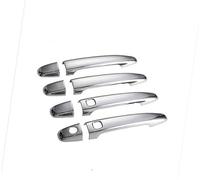 QASULER , for Toyota, Alphard Vellfire 2008-2015 Copri maniglia for portiera for auto cromata lucida in fibra di carbonio rivestimento della maniglia esterna della porta(Silver 2 Buttons)