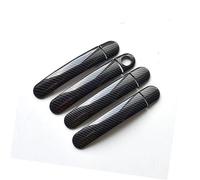 QASULER , for VW, GOL G5 G6 2009-2016 for Fox Suran Cross Chrome Maniglia della porta Coperture Trim Set for Voyage Saveiro 2012 rivestimento della maniglia esterna della porta(BLACK Carbon 1 Keyhole)